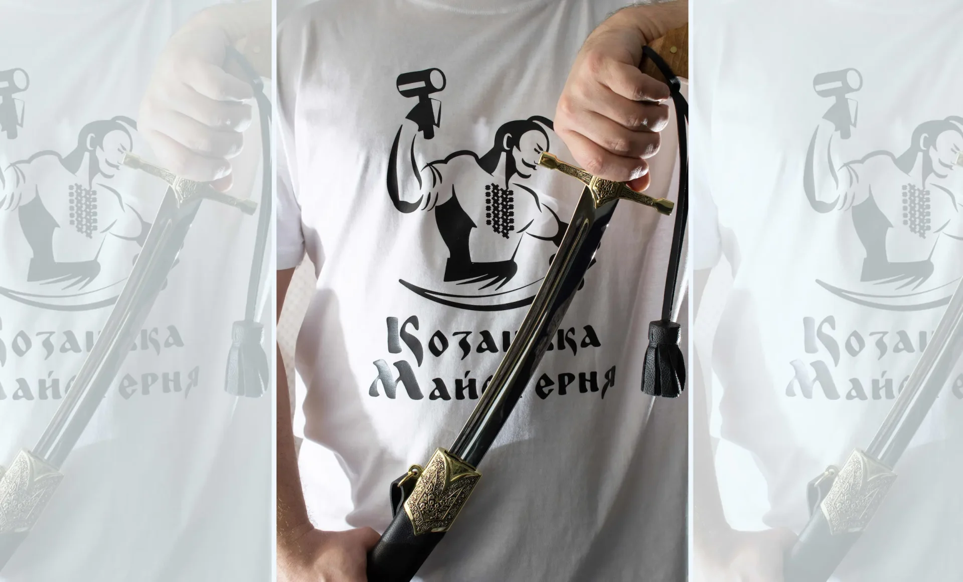 SiCh-KzO saber held partly drawn from its black scabbard